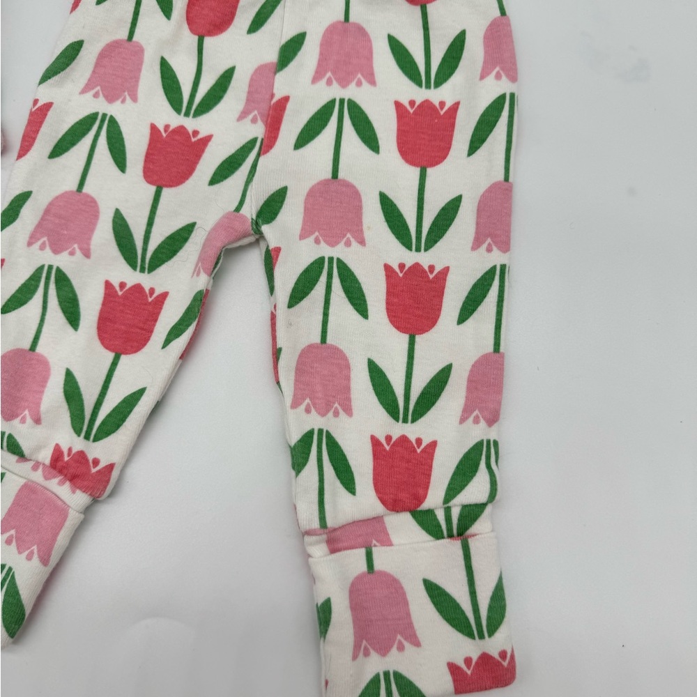 M+A MONICA + ANDY ORGANIC PINK TULIP KIMONO FOOTIE OUTFIT 🌸SZ NB🌸 - Picture 7 of 13